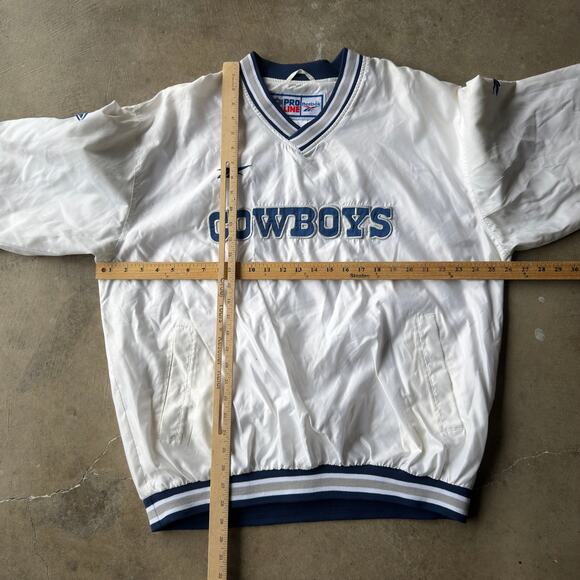 Vintage Reebok Pro Line NFL Dallas Cowboys Pullover Windbreaker Jacket Size L - Picture 3 of 5